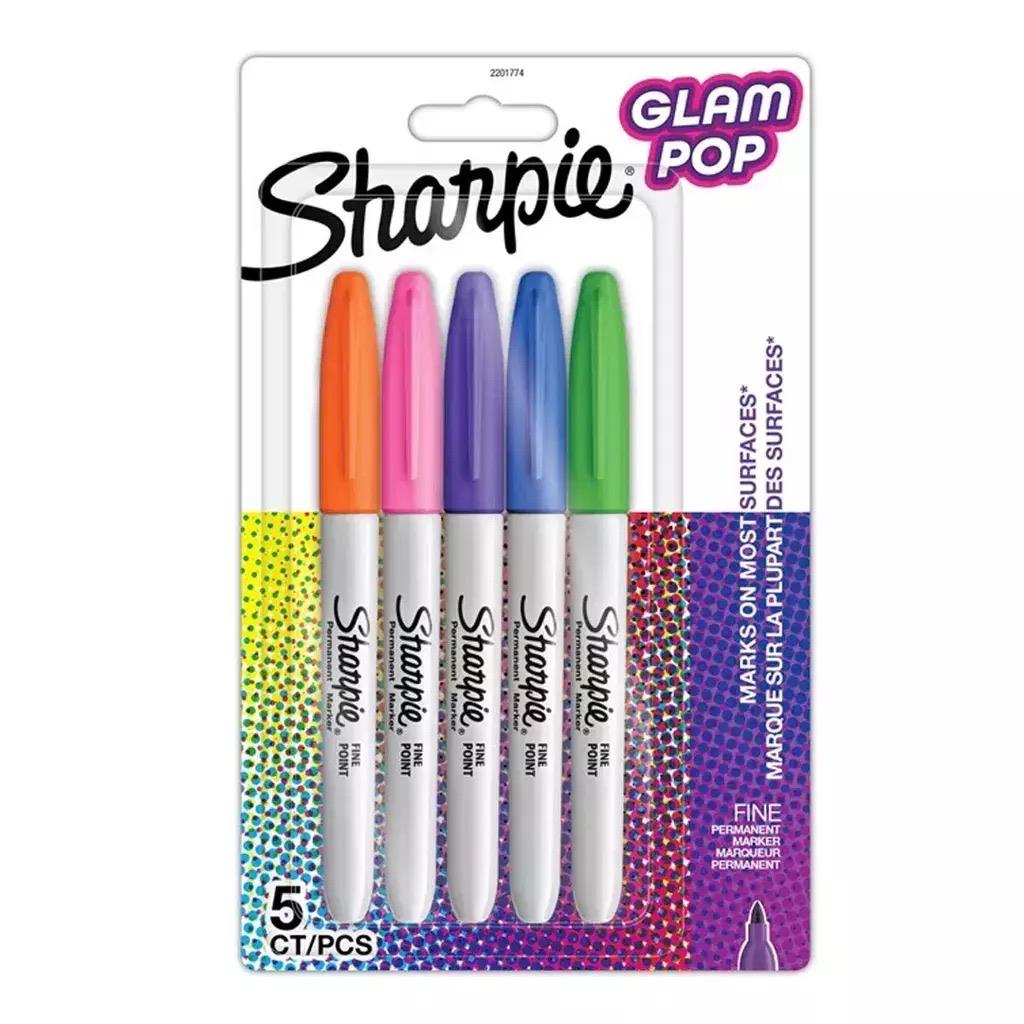 Marcador sharpie carton x5 glam pop