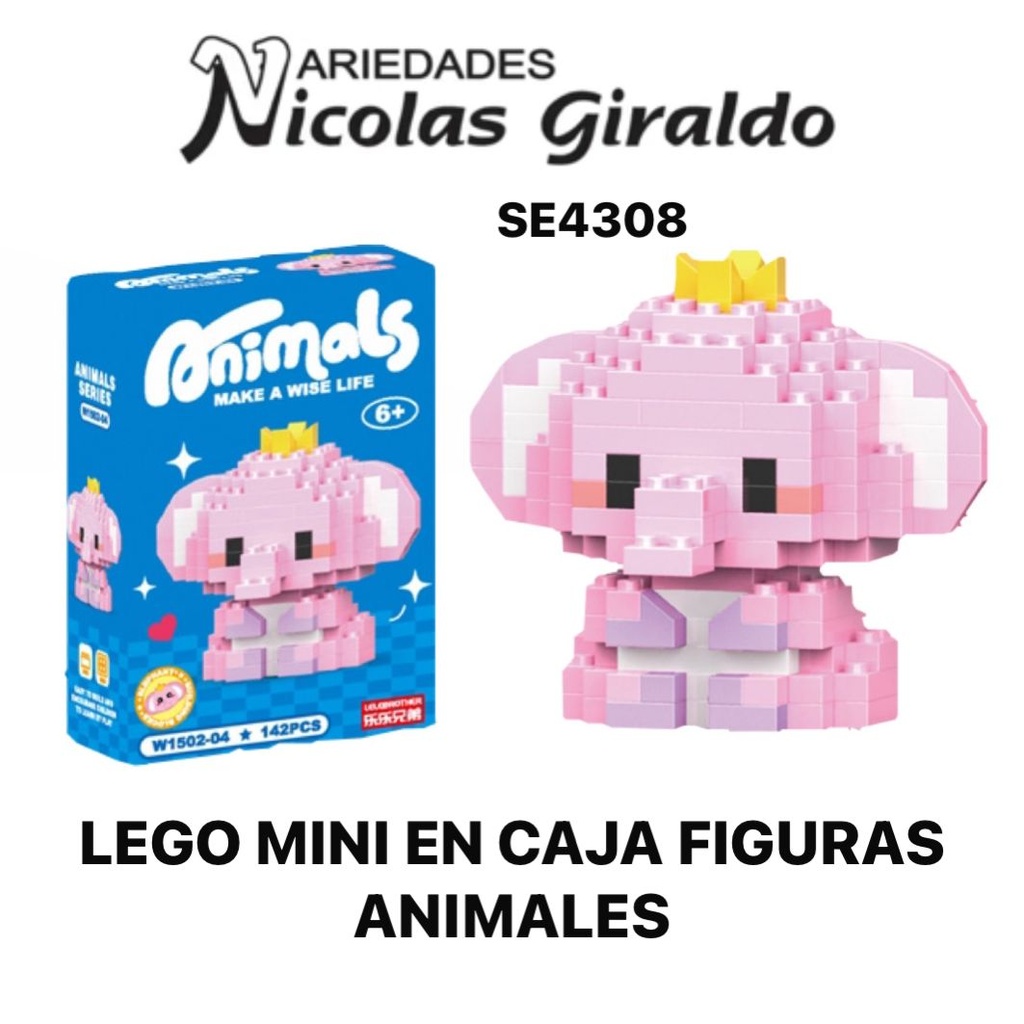 Lego mini en caja figuras animales 