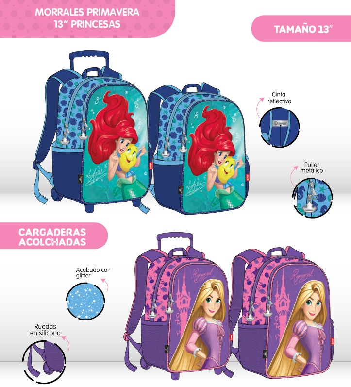Morral prim. grande ruedas princesa