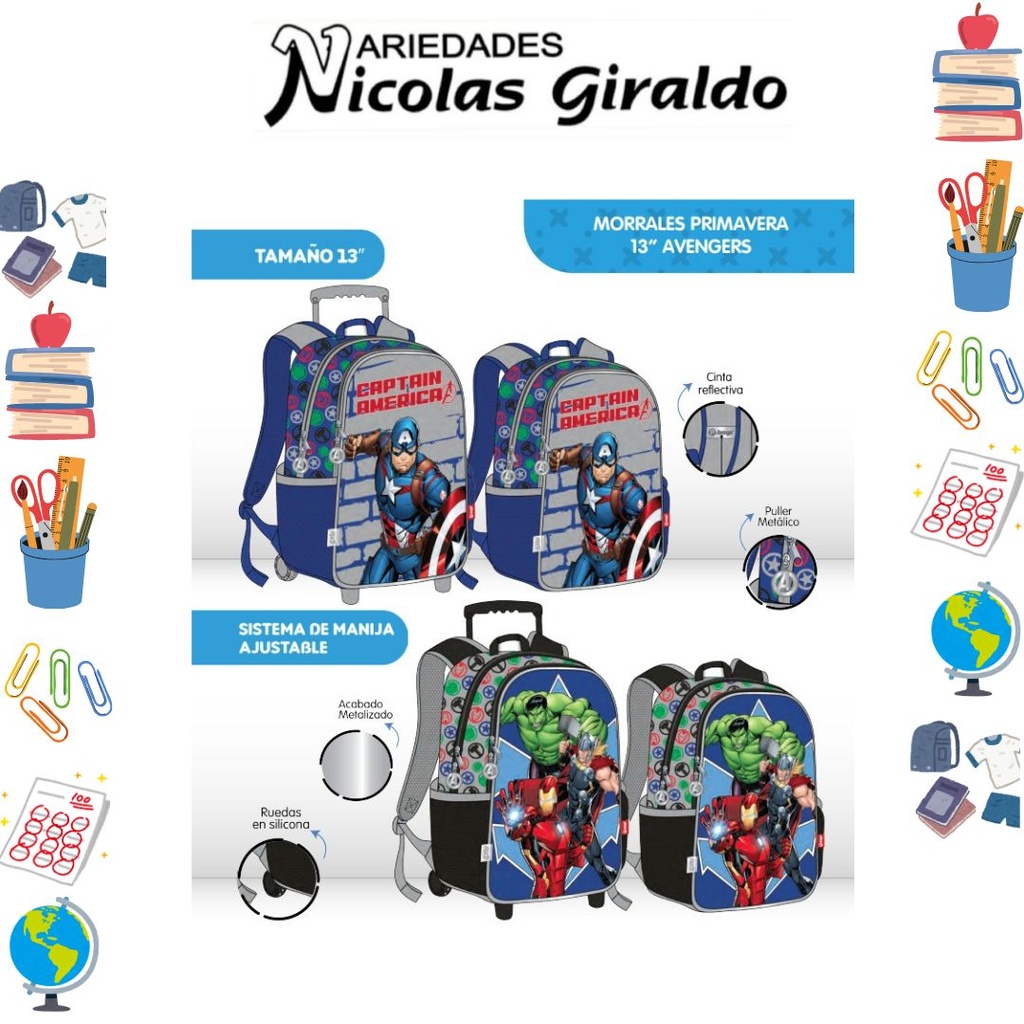 Morral prim. personaje pequeño avengers