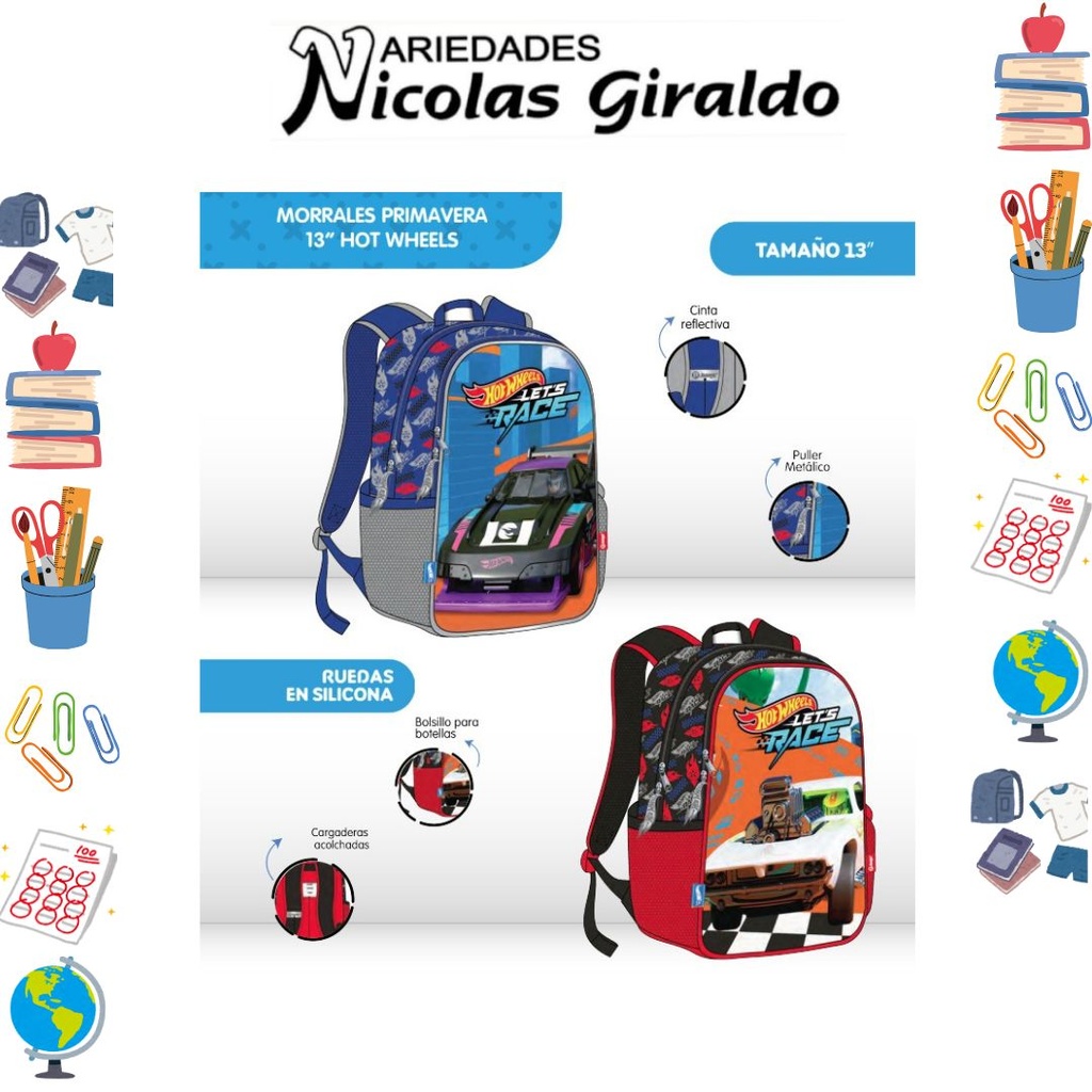 Morral prim. personaje pequeño hot wheels