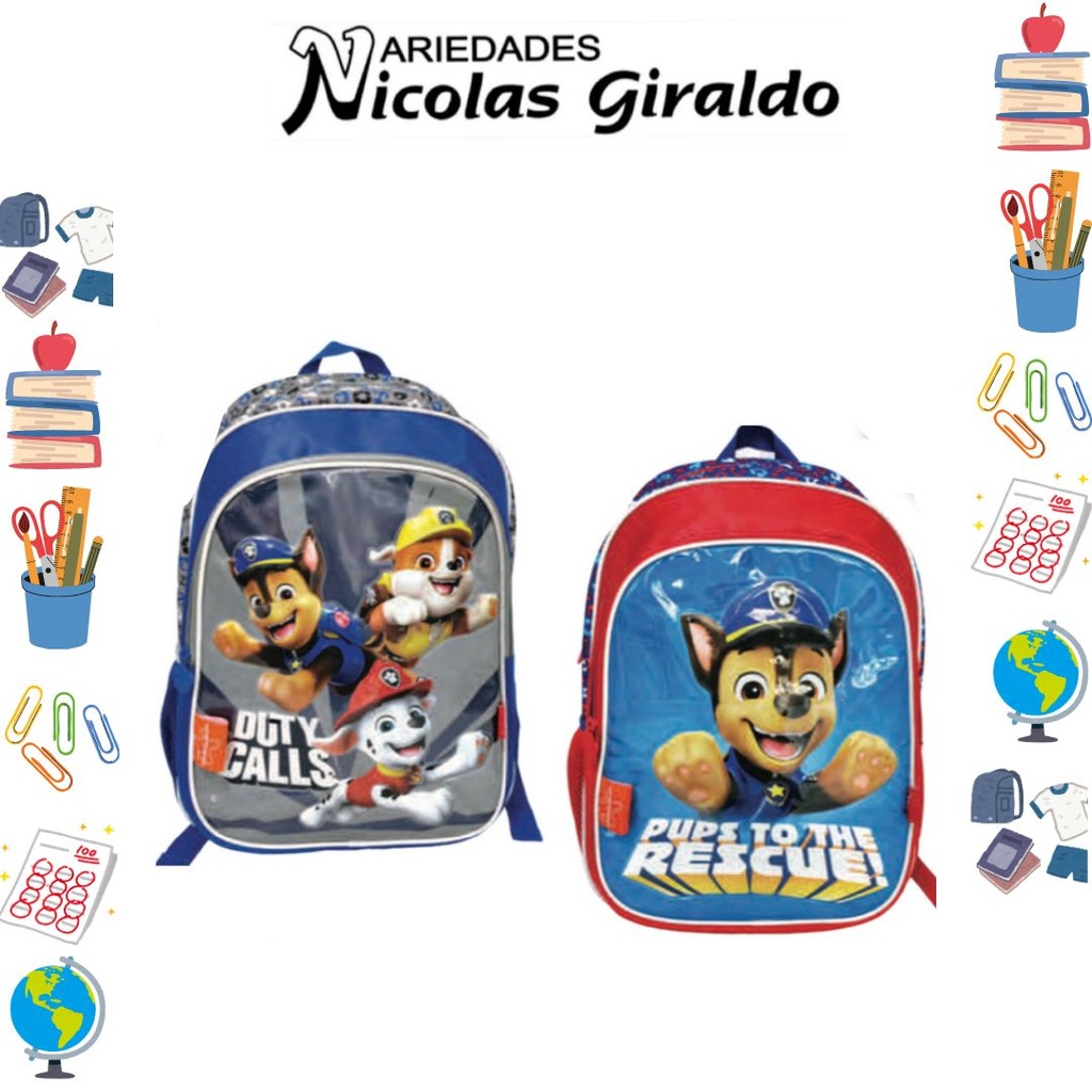 Morral primavera personajes grande paw patrol