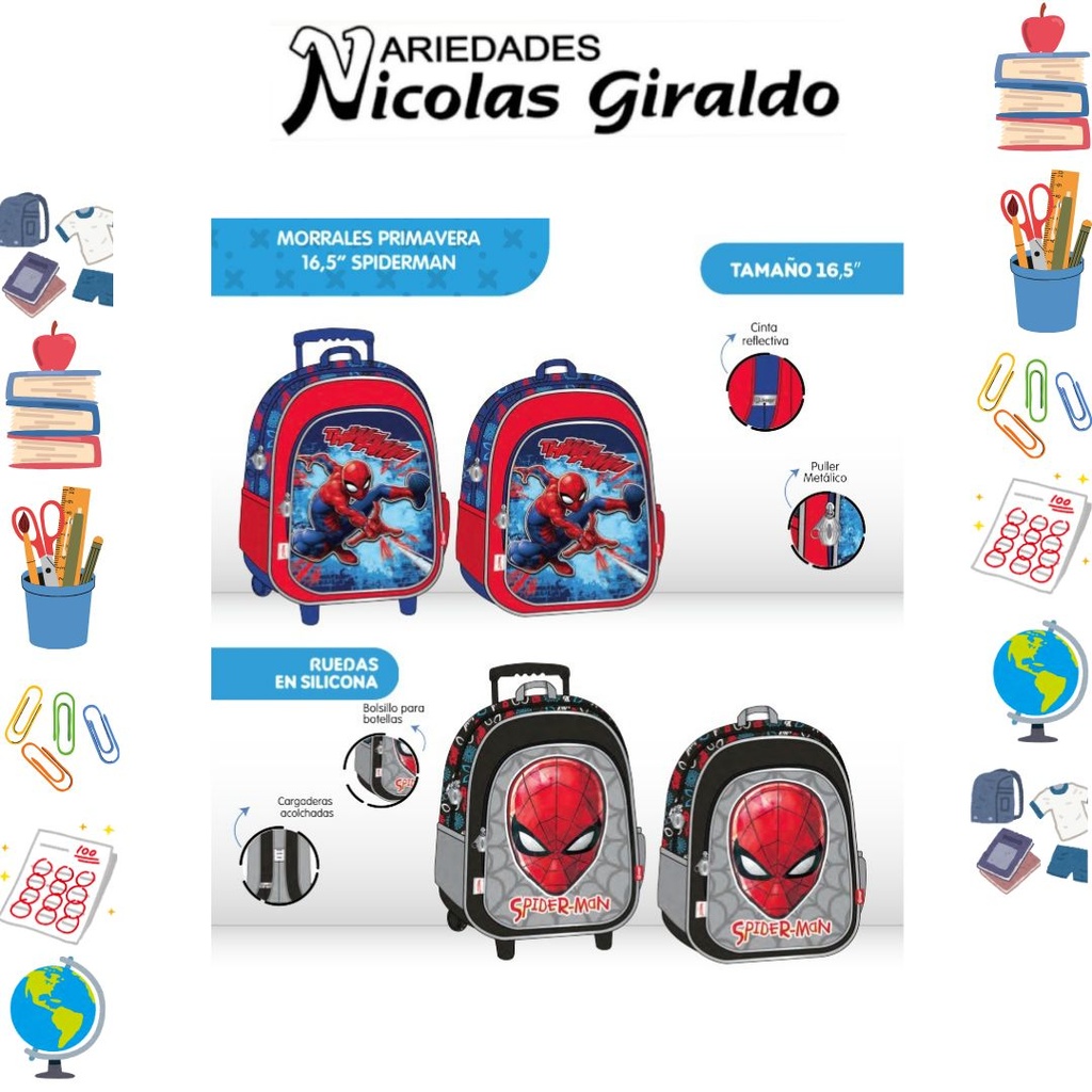 Morral prim. personajes grande spiderman