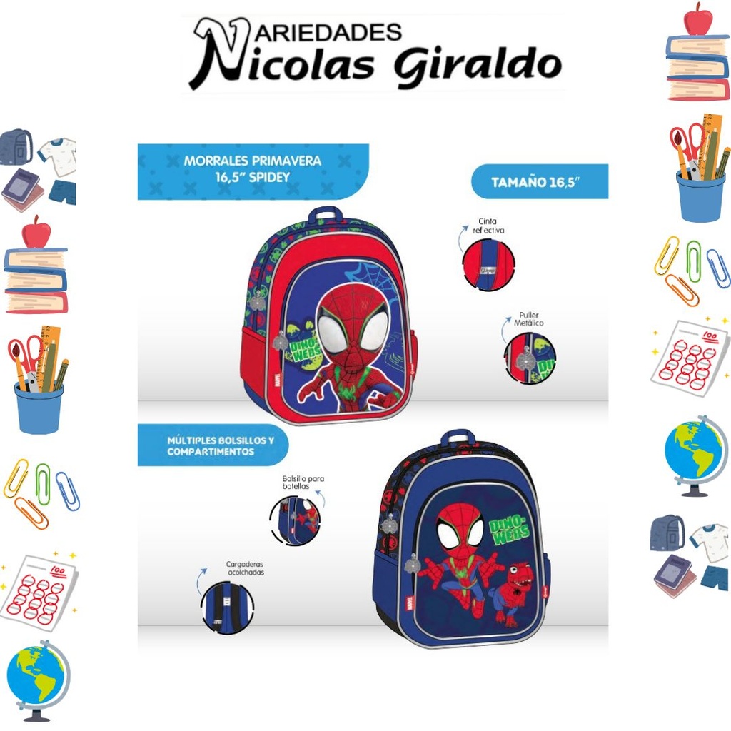 Morral prim. personajes grande spidey