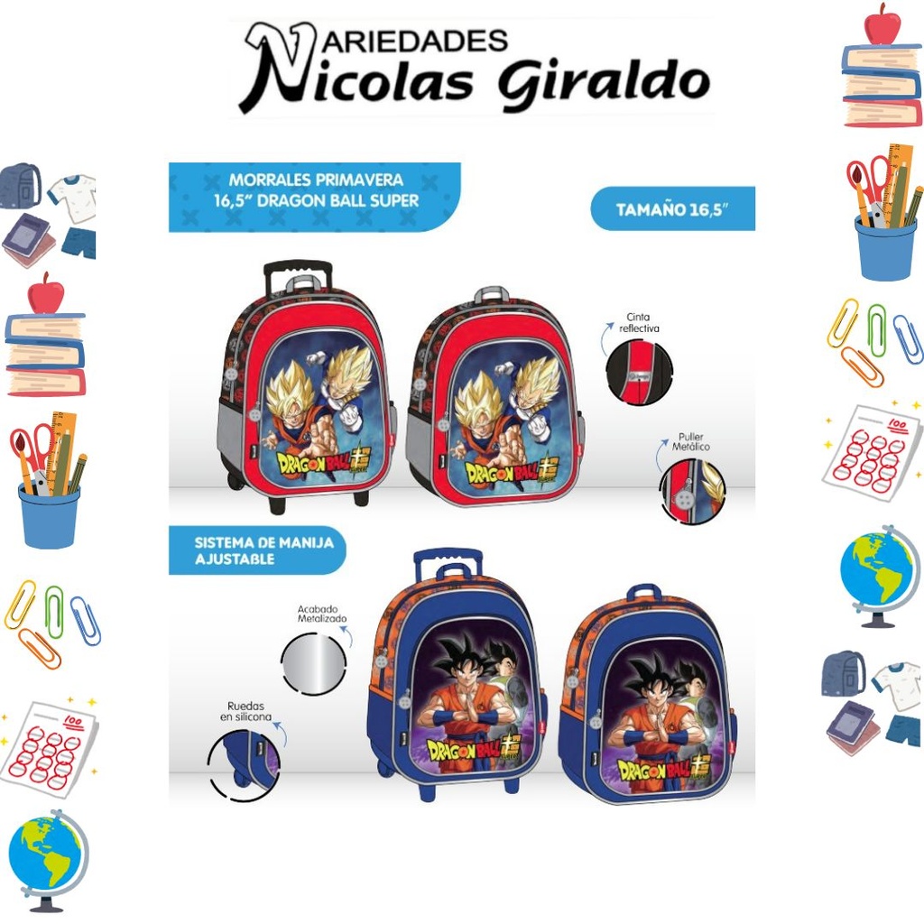 Morral prim. ruedas grande dragon ball