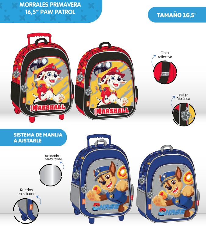 Morral prim. ruedas grande paw patrol