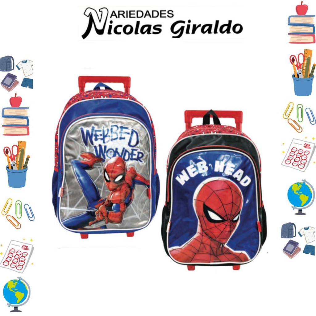 Morral prim. ruedas grande spiderman