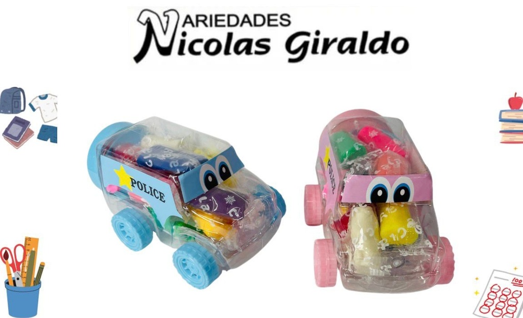 Plastilina molde figura carro