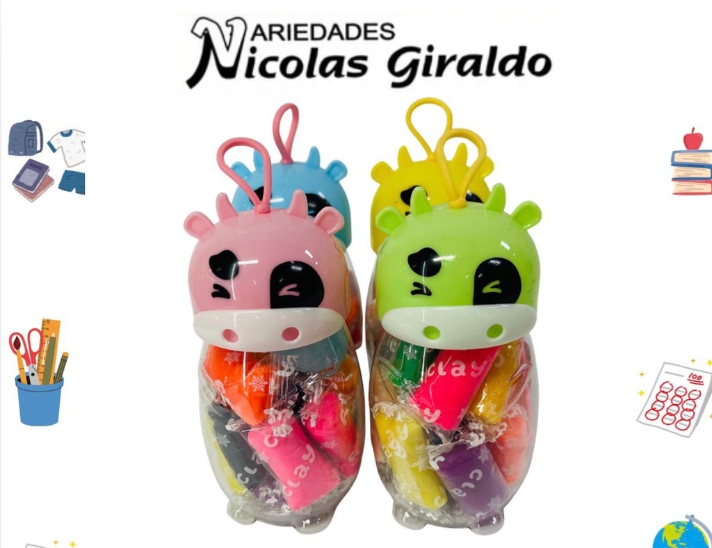 Plastilina molde figura vaquita