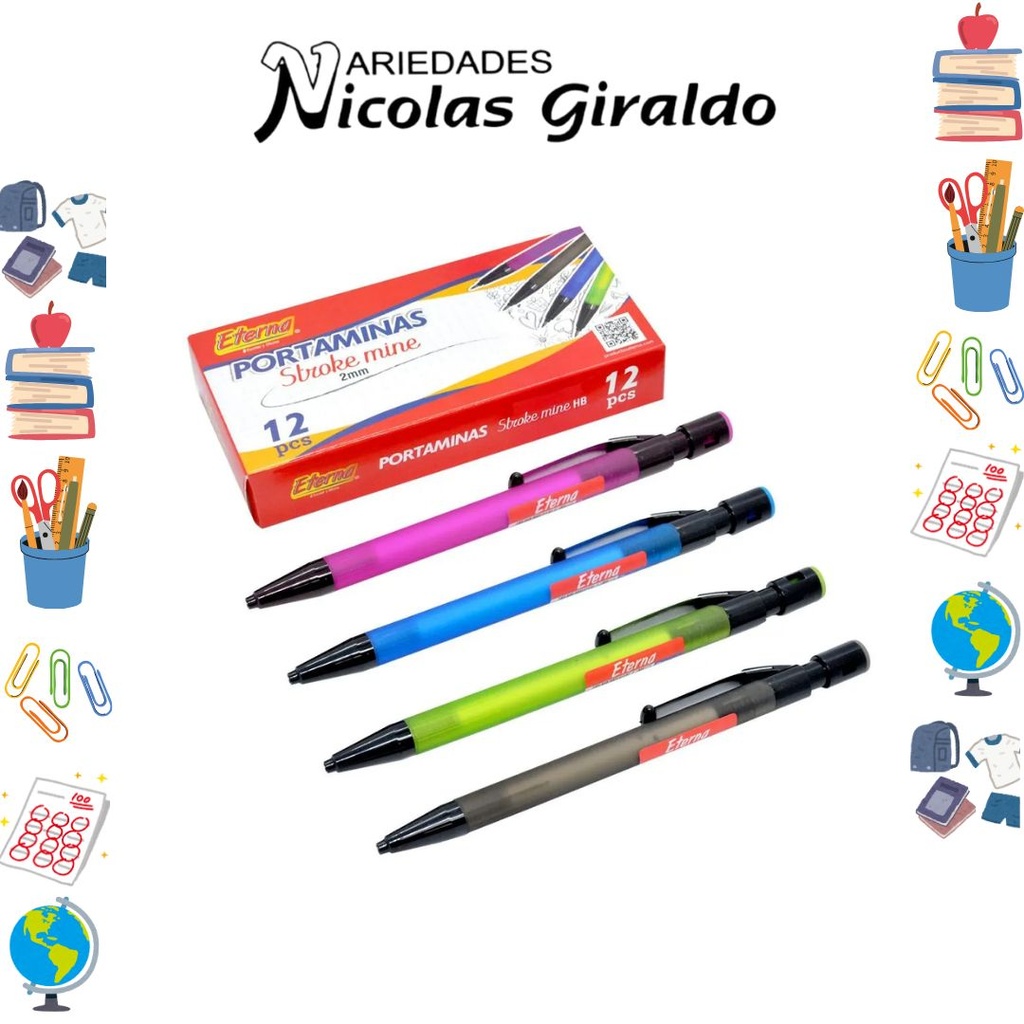 Portaminas eterna neon 2mm caja x12