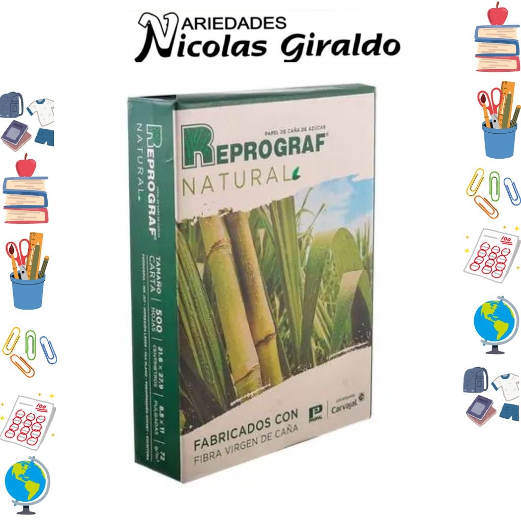 Resma carta natural reprograf