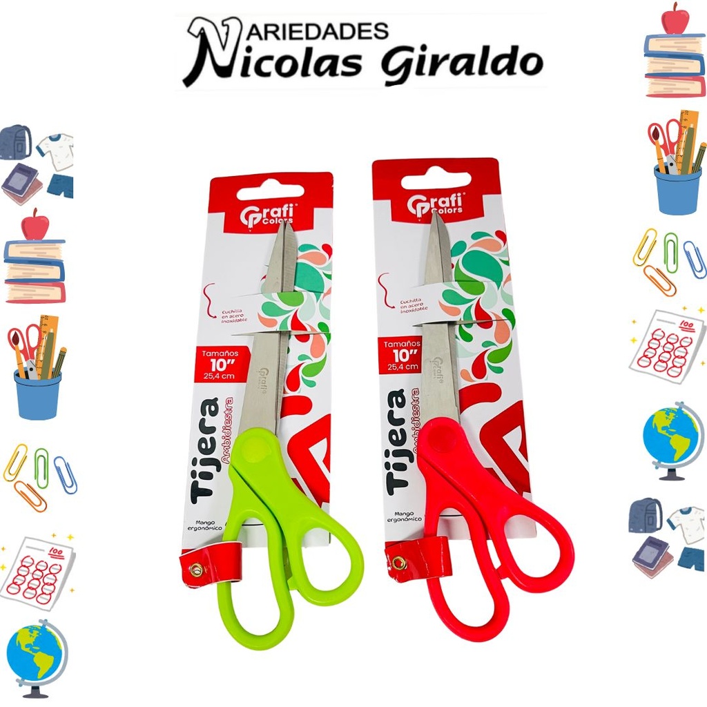 Tijera ambidiestra #10 graficolors