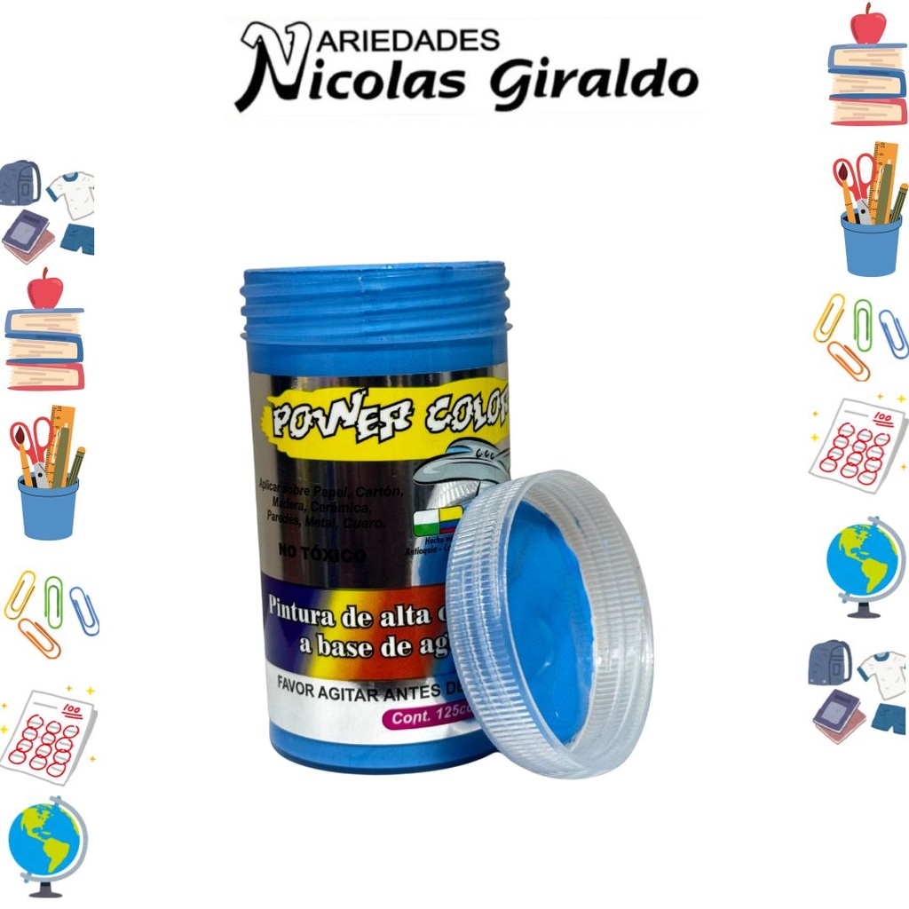 Vinilo power color x125 cc azul claro