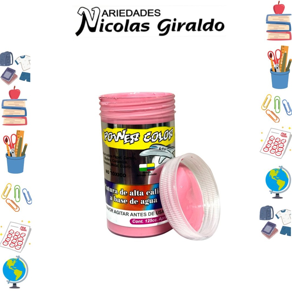 Vinilo power color x125 cc rosado