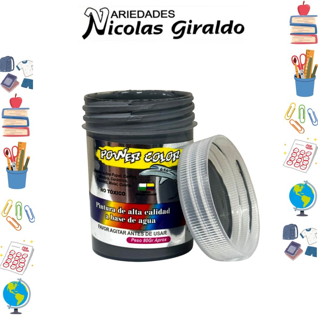 Vinilo power color x80 cc gris