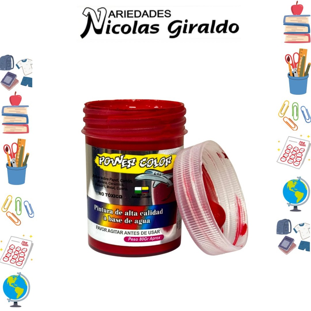 Vinilo power color x80 cc rojo