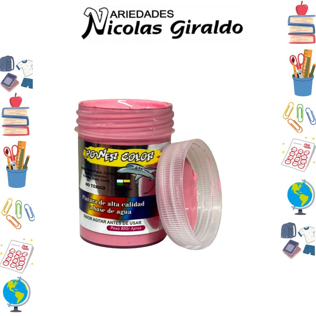 Vinilo power color x80 cc rosa