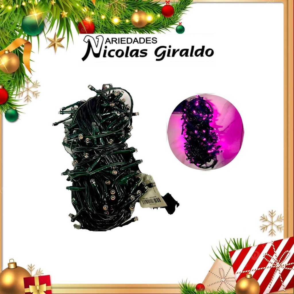 @INSTALACION LED X200L LINEAL PURPURA 18 MTS CABLE VERDE 