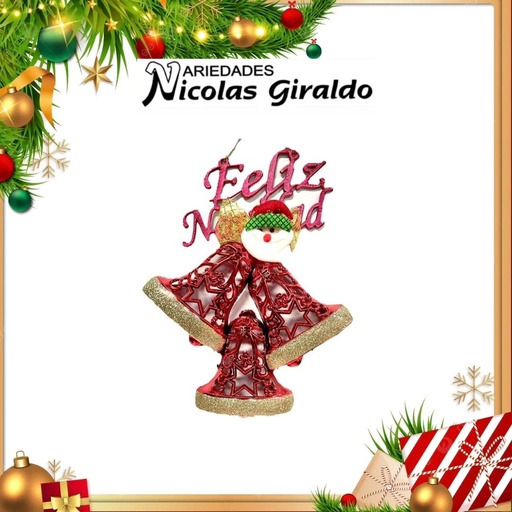 [18C903] @ADORNO CAMPANA NAVIDEÑA PAPA NOEL
