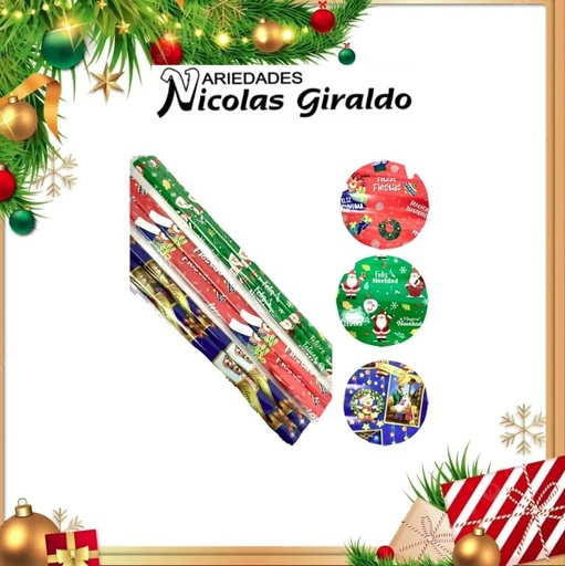 [205080] @PAPEL REGALO NAVIDEÑO X2
