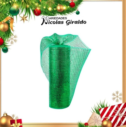 [VNG-110V] @MALLA DECORATIVA 26CM 8 YARDAS VERDE