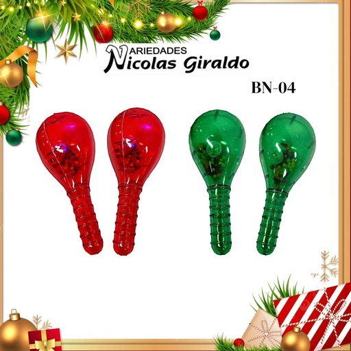 [BN-04] MARACA MASTER GRANDE CON LUZ