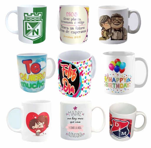 [MG-001FL] Pocillo mug fondo blanco surtido