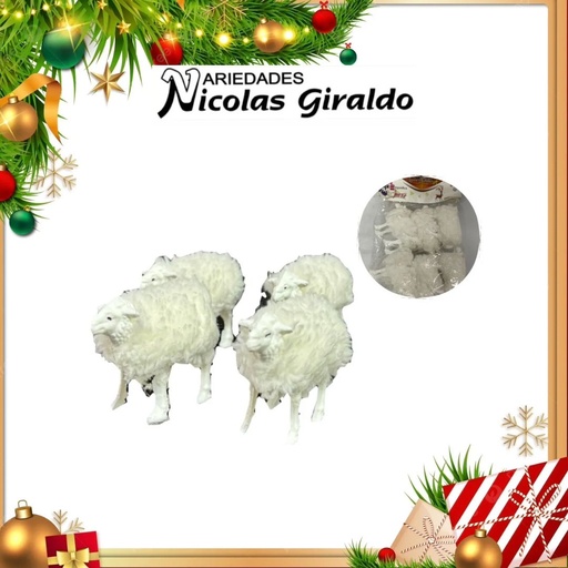 [ORQUI07] ANIMAL OVEJA PELUDA X6