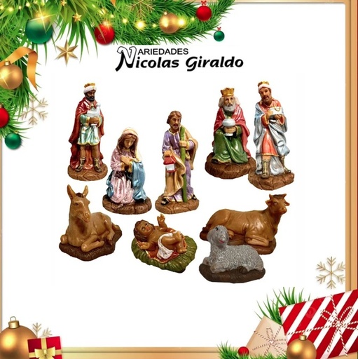 [PS906] PESEBRE CLASICO PLASTICO FINO 30CM COLMUÑECOS