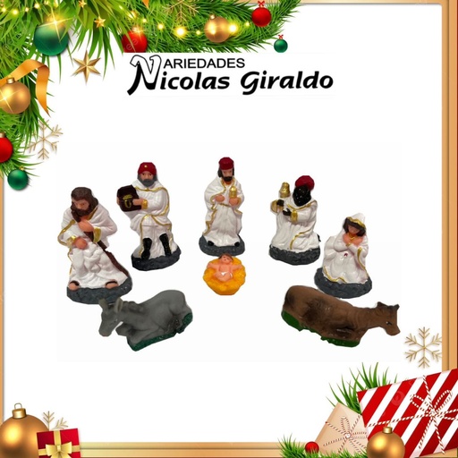 [A001-B] PESEBRE ESTRELLAS BELEN #12 BLANCO