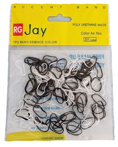 [MP43] Caucho gomelo delgado blanco y negro bolsa x12