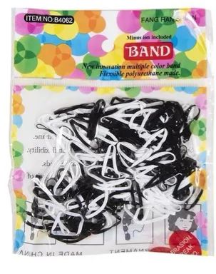 [MP40] @Caucho gomelo grueso blanco y negro bolsa x12 (MR-0362)