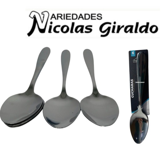 [HQ119] Cuchara metal fina x6 HOMI-Q