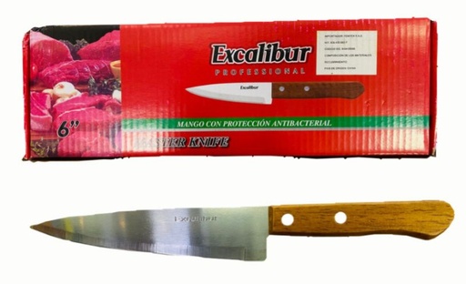 [YES-1077-6] Cuchillo excalibur madera #6 CAJA X12 