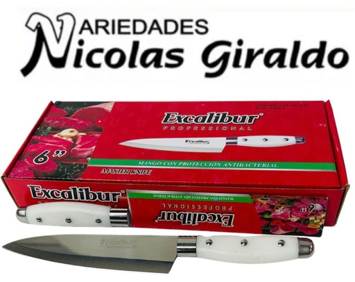 [YES-1074-6] Cuchillo excalibur remache blanco #6 CAJA X12 