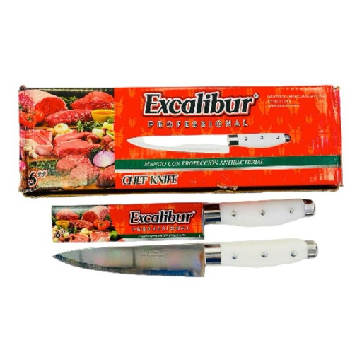 [YES-1074-6] Cuchillo excalibur remache blanco #6 CAJA X12 
