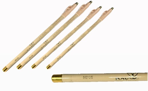 [DC0248BK] @Lapiz ojos sencillo beis claro x12 