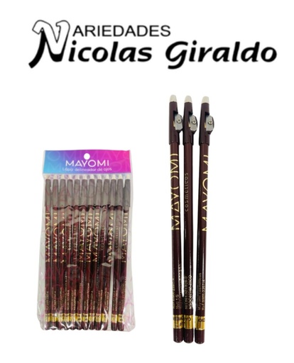 [BMR-2207-4] Lapiz ojos sencillo cafe medium x12 unidades 