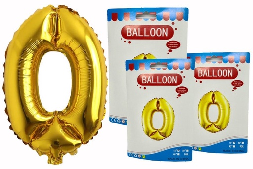 [1404D] @(YN-340) Numero inflable dorado #0 