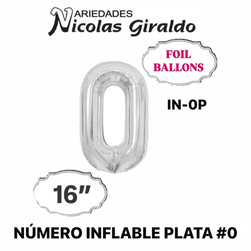 [05-122] @(DF-013)Numero inflable plata #0
