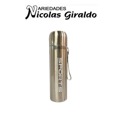 [P500] Termo metal plateado 500ml