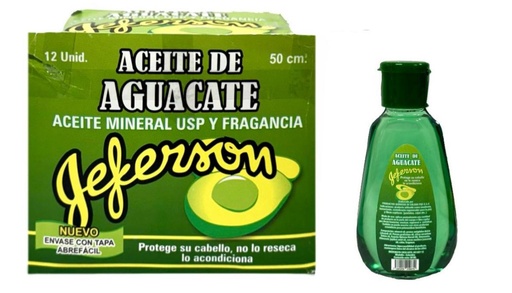 [24951000-5] Aceite aguacate x50ml jeferson AA50 (UND $1.200)