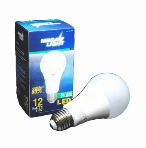 [ML12WL] Bombillo megalight 12 watts redondo