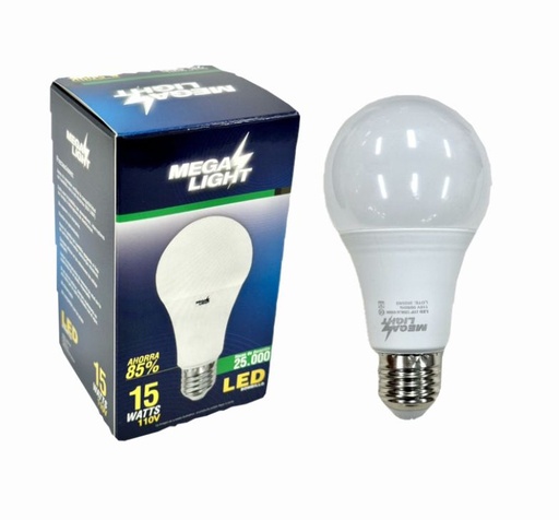 [ML15WL] Bombillo megalight 15 watts redondo