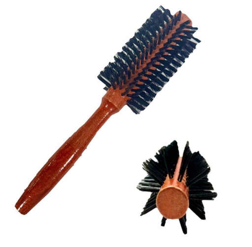 [SE2756] (B3340-14L)Cepillo peinar madera redondo mediana 14 filamento 