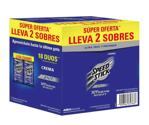 [61006757] Desodorante sobre duo speed crema 8g x36 sachets