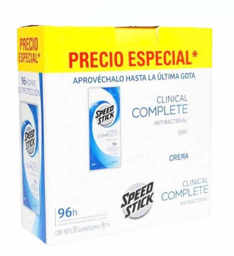 [61036188] Desodorante sobre speed clinical 9g x20 sachets