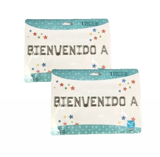 [YN-338] Inflable "bienvenidos" letra plata