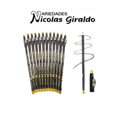 [761305] Lapiz ojos mariposa cafe oscuro bolsa X12 