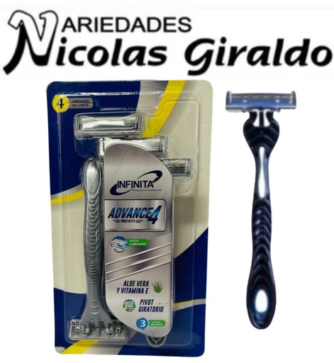 [MG1611] Maquina afeitar infinita hombre acetato x4